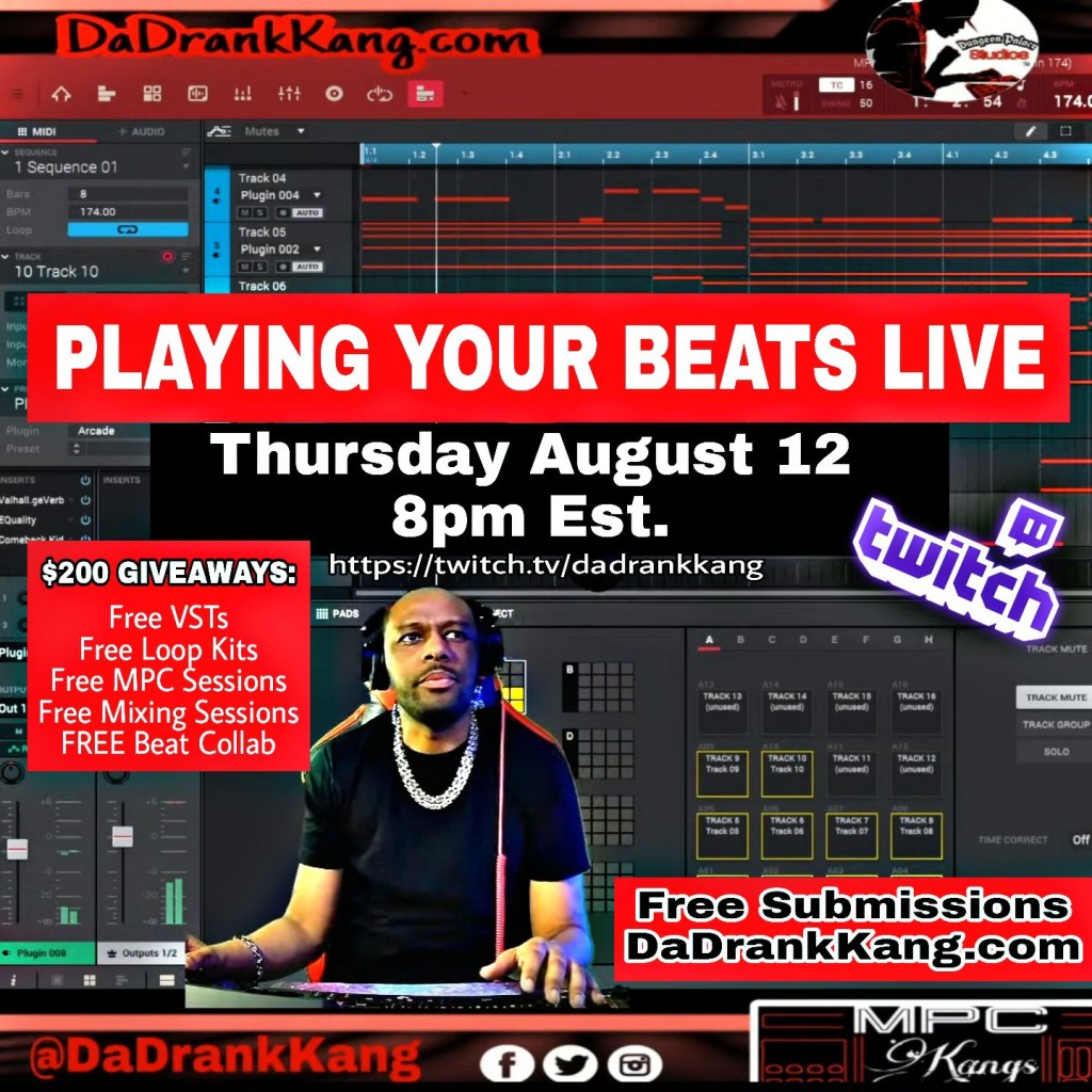 Playing your beats LIVE on Twitch! Over $200 in FREE GIVEAWAYS